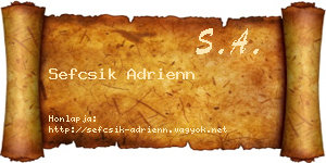 Sefcsik Adrienn névjegykártya